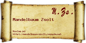 Mandelbaum Zsolt névjegykártya