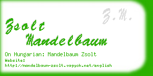 zsolt mandelbaum business card
